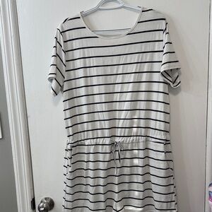 Striped Black and White Jumpsuit